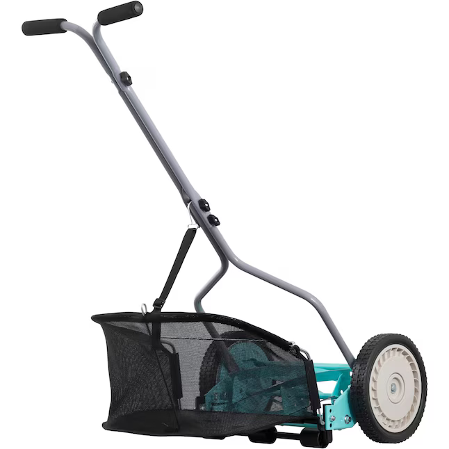 Mowlera 14-Inch 5-Blade Reel Lawn Mower with Grass Bagger