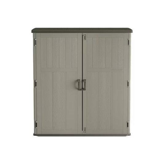Mowlera 6x4 ft Extra-Large Vertical Gray Resin Garden Shed