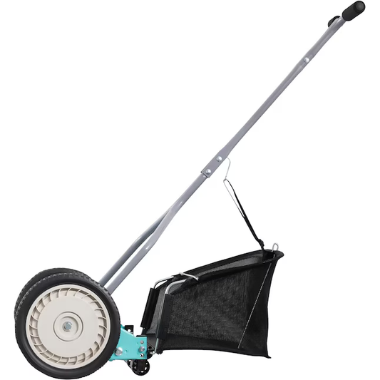 Mowlera 14-Inch 5-Blade Reel Lawn Mower with Grass Bagger